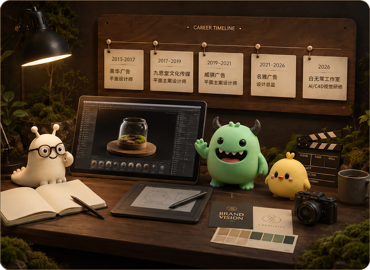 个人交互作品集项目时间线与工作台